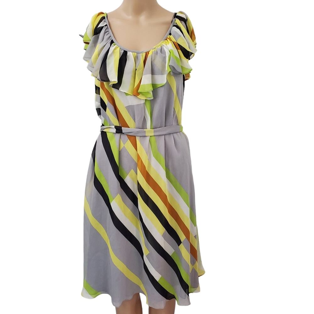 NWT Tibi Vintage Ruffle Shoulder Silk Dress (8)